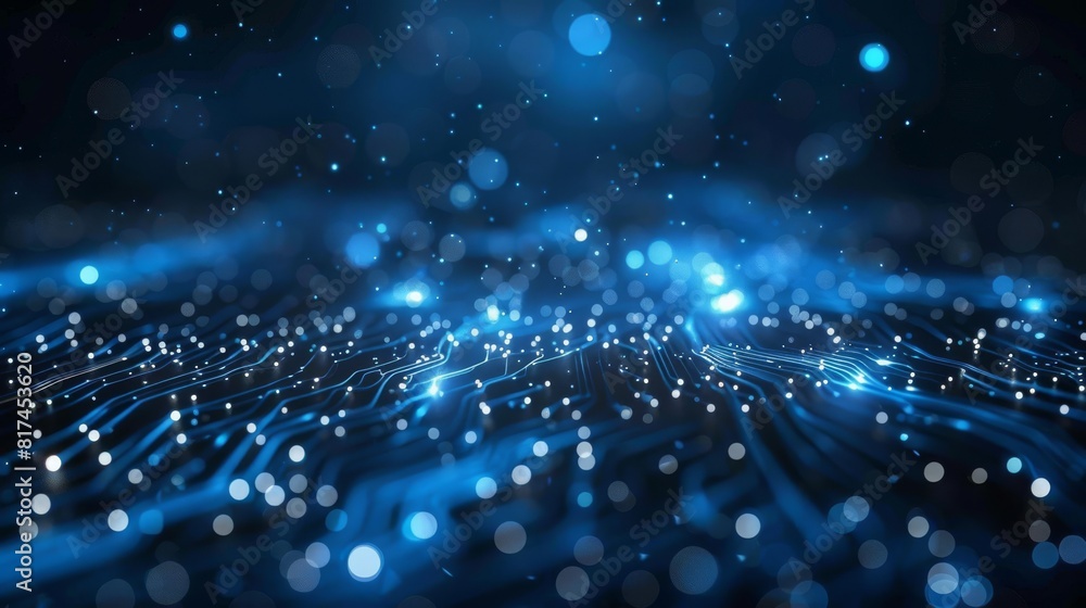 Fototapeta premium A blue background with many small blue dots