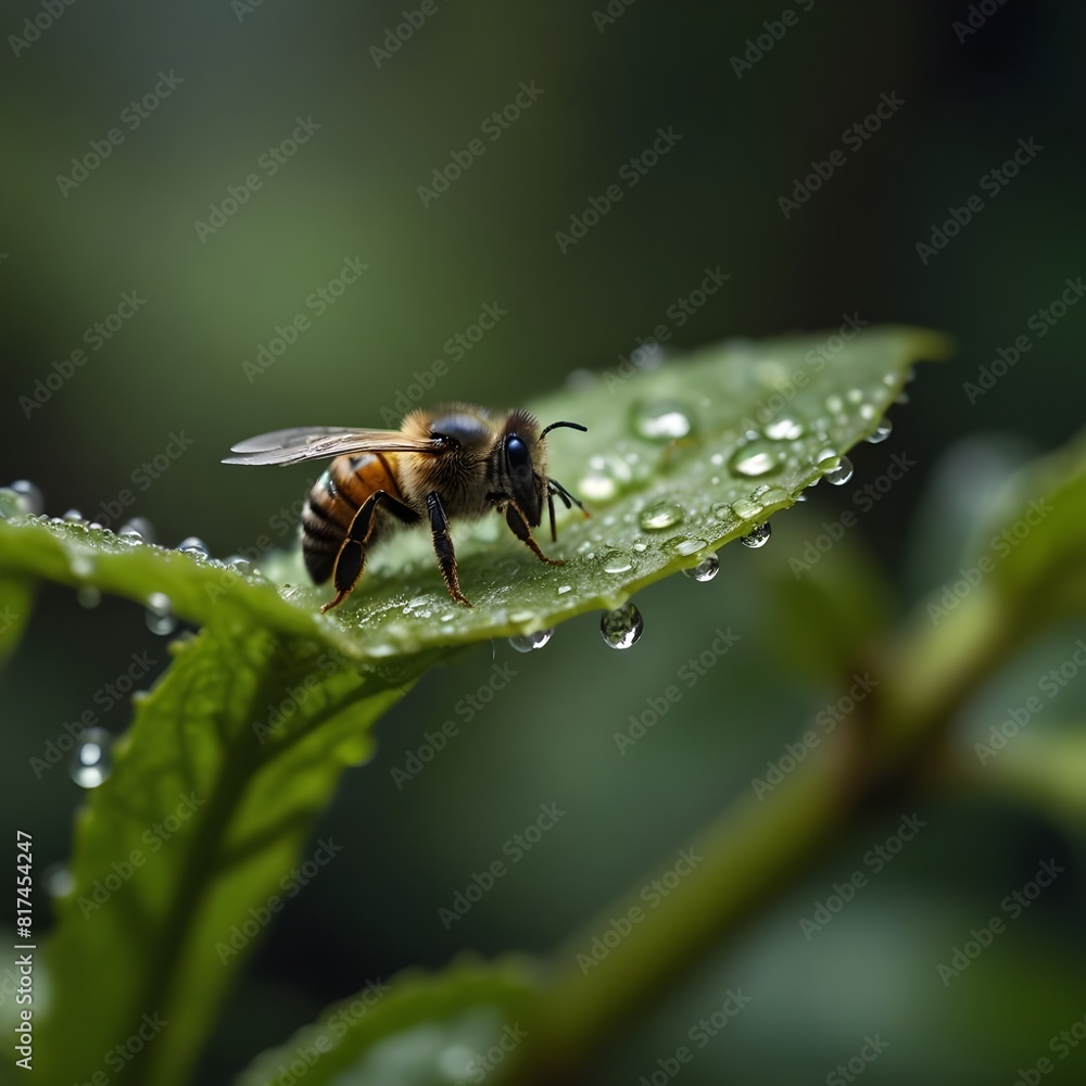The Tiny World of Bee Macro and Micro Photography with Dew The Tiny World of Bee Macro and Micro Photography with Dew