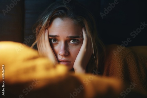 young woman struggling with mental breakdown