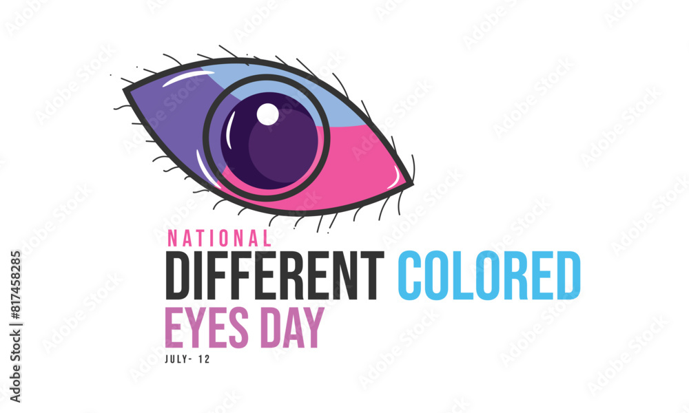 National Different colored eyes day. background, banner, card, poster, template. Vector illustration. National Different colored eyes day. background, banner, card, poster, template. Vector illustration.