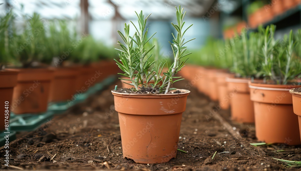 rosemary growing in a pot
