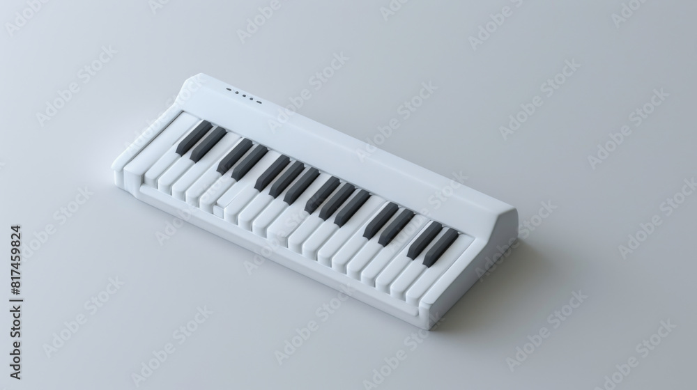 A sleek, minimalist white keyboard isolated against a soft grey background, emphasizing modern design. A sleek, minimalist white keyboard isolated against a soft grey background, emphasizing modern design.