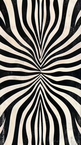 A piece of art featuring art deco zebra stripes  creating a modern and stylish design for the wall  background