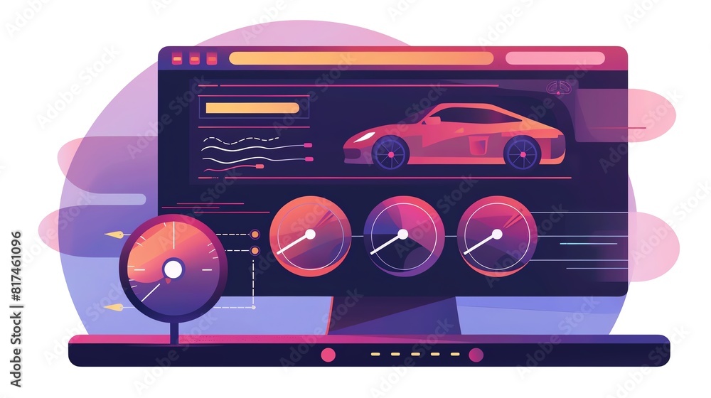 Website speed optimization flat design, side view, performance theme, animation, Tetradic color scheme Website speed optimization flat design, side view, performance theme, animation, Tetradic color scheme