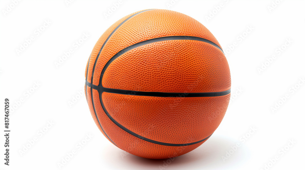Basketball isolated on a white background as a sports and fitness symbol of a team leisure activity playing with a leather ball dribbling and passing in competition tournaments Basketball isolated on a white background as a sports and fitness symbol of a team leisure activity playing with a leather ball dribbling and passing in competition tournaments