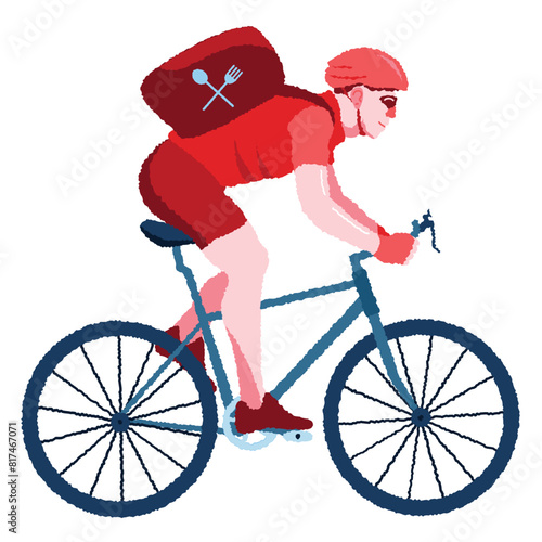 Deliveryman on bicycle