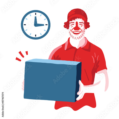 Deliveryman with parcel