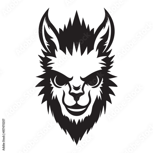 Furious Fleece Bold Angry Vicuna Emblem for Clothing