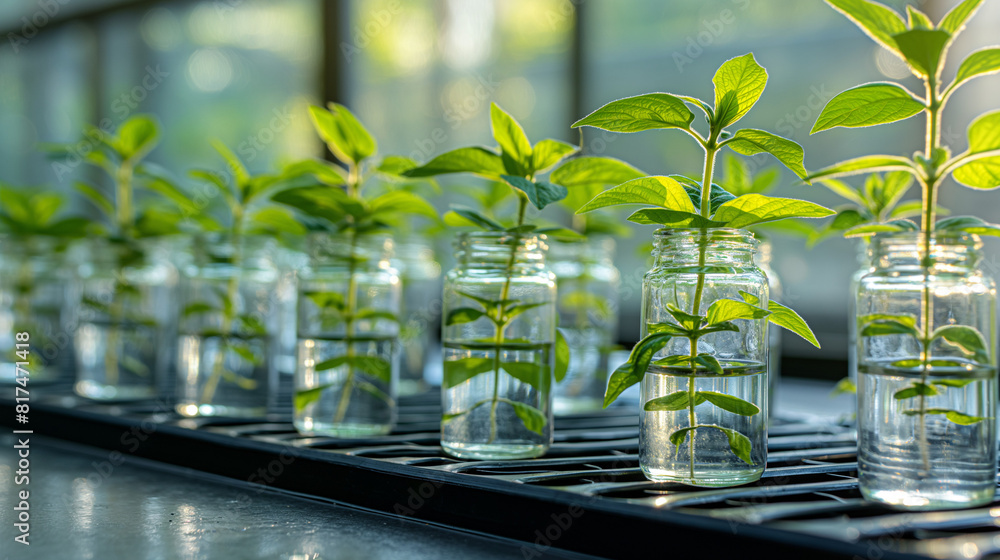 Plant and environment research, DNA, Gene therapy, Biology laboratory nature and science, Plants with biochemistry structure on white background. Plant and environment research, DNA, Gene therapy, Biology laboratory nature and science, Plants with biochemistry structure on white background.