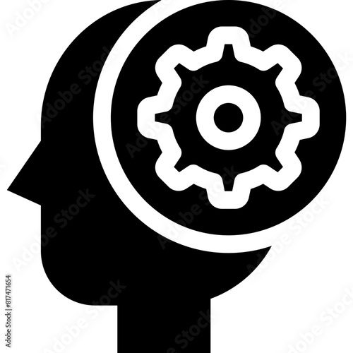 human mind with management icon