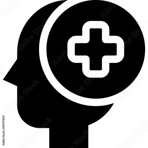 human mind with medical icon