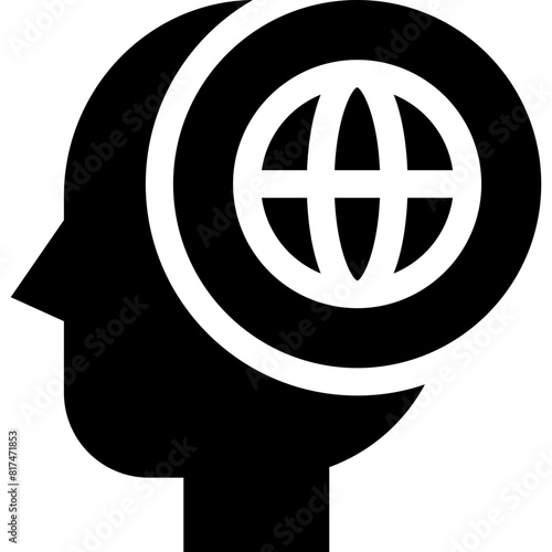 human mind with network icon