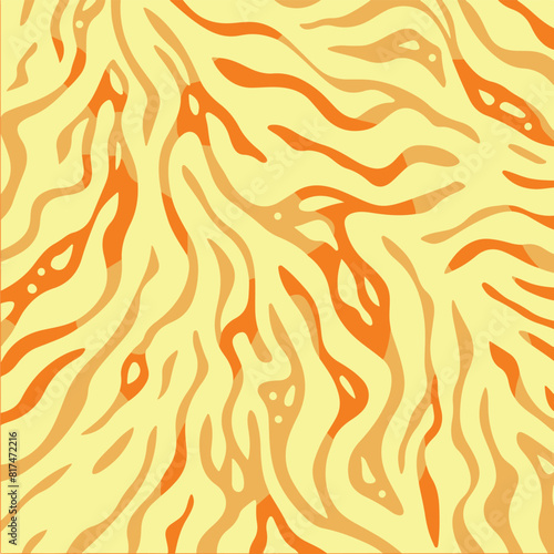 Orange animal print in oranges tones working for background or texture character