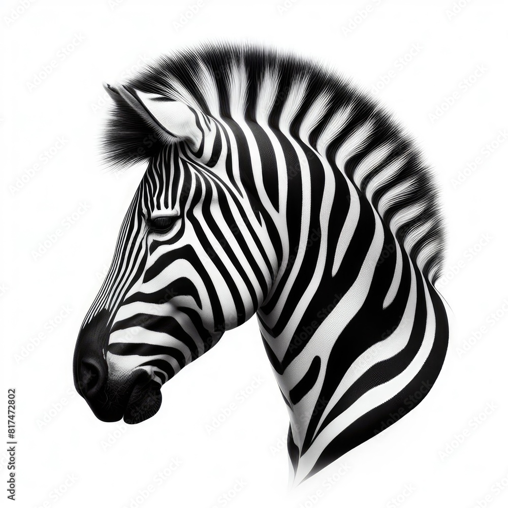 Black and White Zebra Illustration Black and White Zebra Illustration