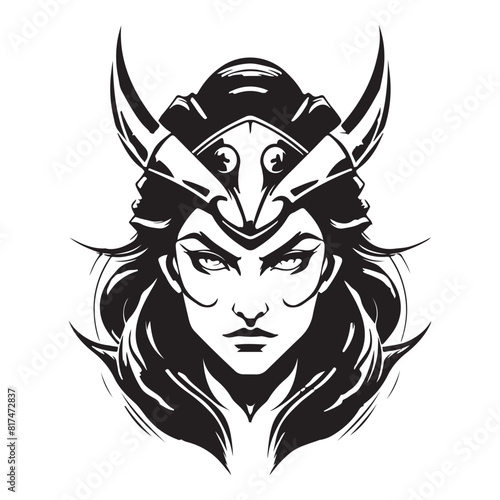 Amazonian Anger Intense Angry Warrior Woman Icon for Fashion
