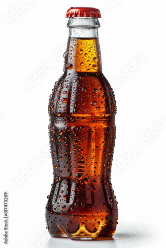 Cola bottle isolated on white background.