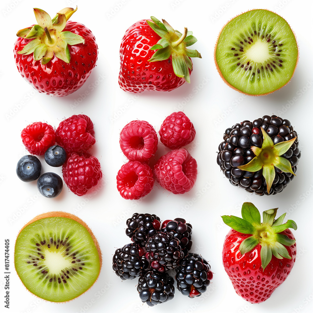 Fruits isolated on white background. Fruits isolated on white background.