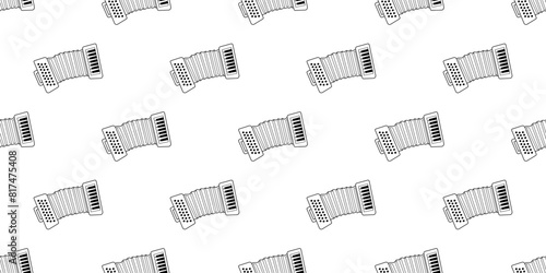 Accordion music instrument pattern drawing design