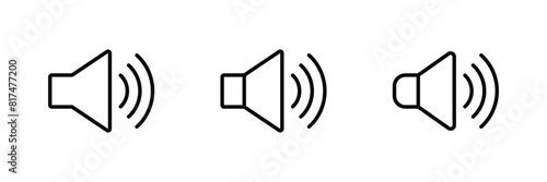 Speaker vector icon set. volume symbol vector	