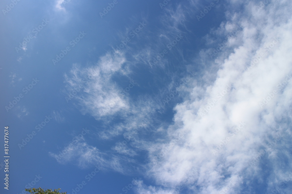 blue sky with white, soft clouds blue sky with white, soft clouds