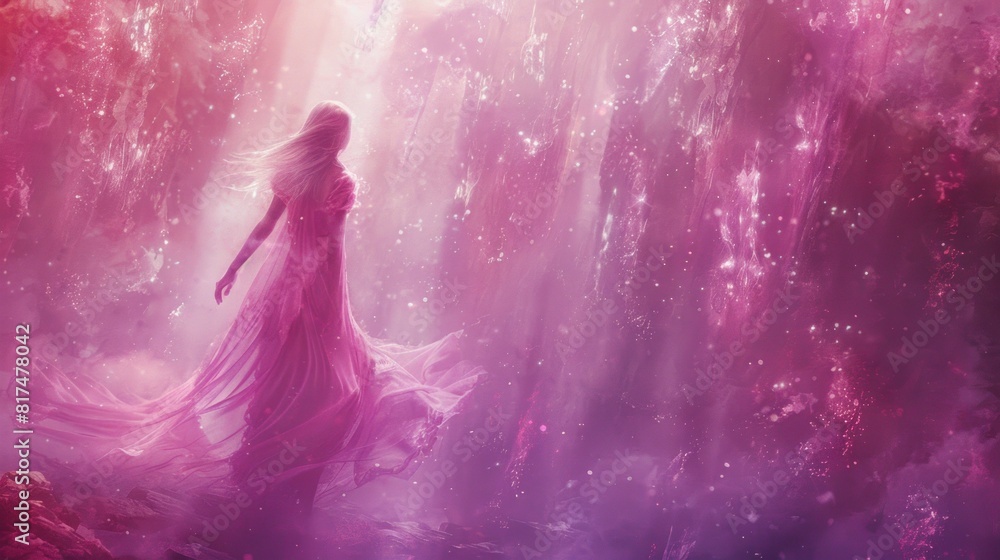 Ethereal Blush Purple and Red Dreamland: an ethereal and enchanting portrait-oriented backdrop in blush purple and red, transporting viewers to a realm of magic and wonder