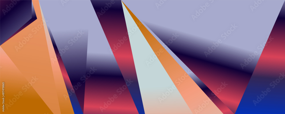 Abstract Geometric blue, pink, and colorful metallic background for technology and science design Abstract Geometric blue, pink, and colorful metallic background for technology and science design