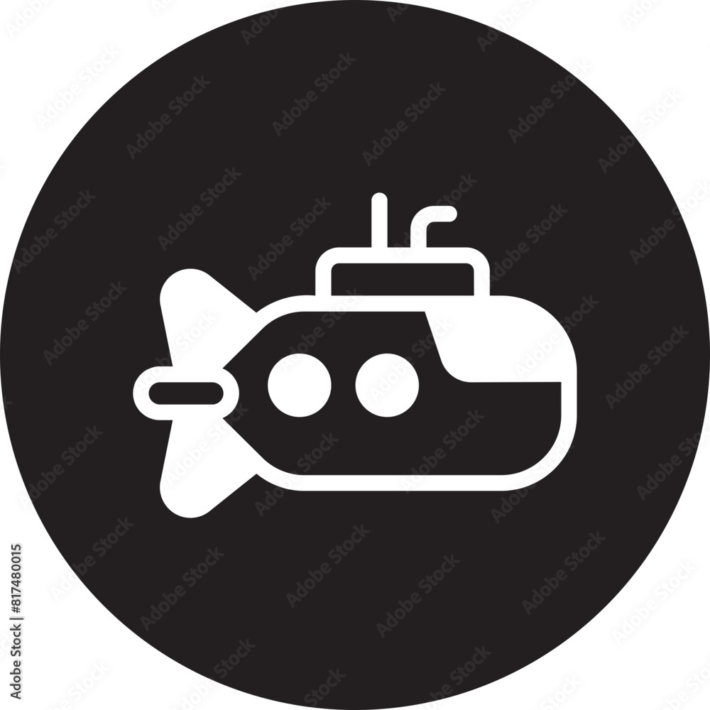 submarine glyph icon submarine glyph icon