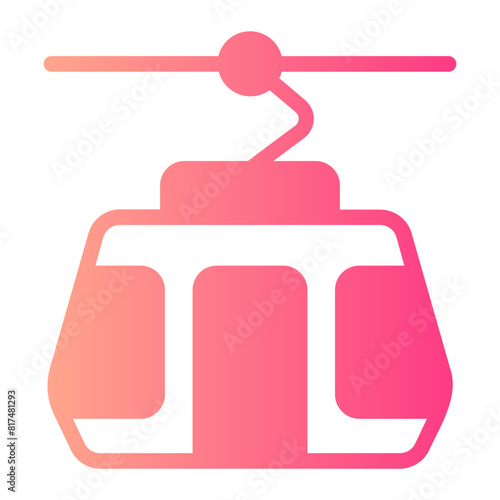 cable car gradient icon
