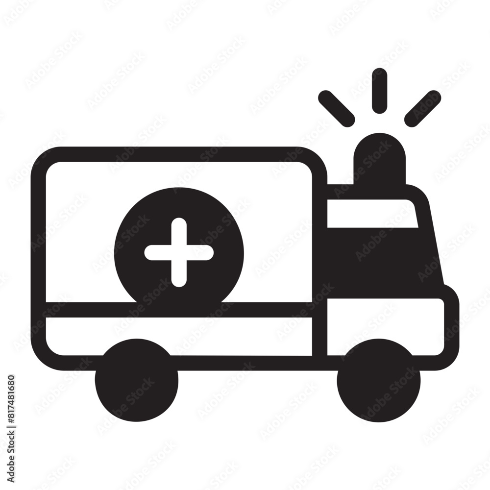 ambulance glyph icon ambulance glyph icon