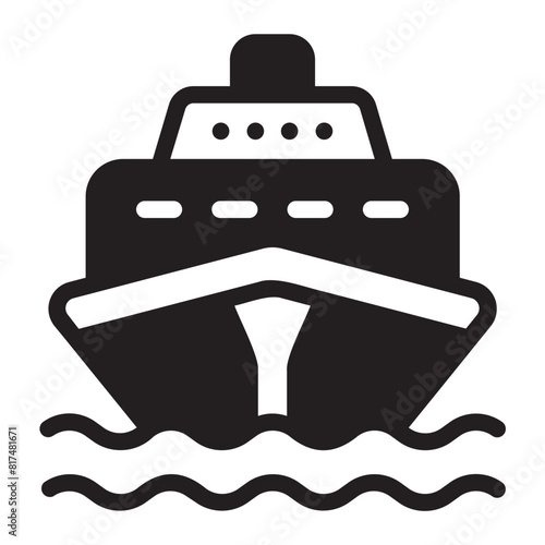 yacht glyph icon