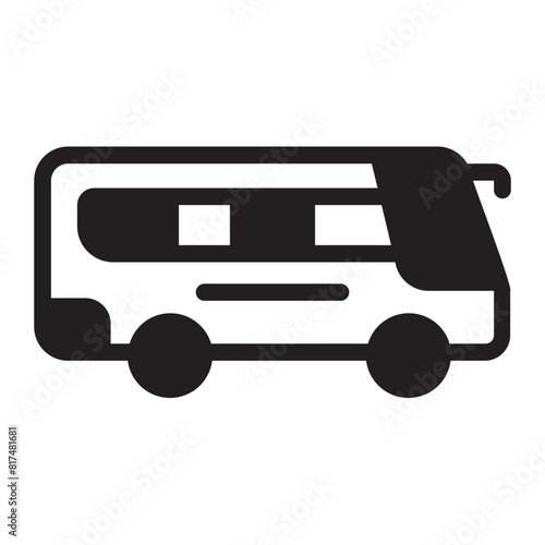 autobus glyph icon