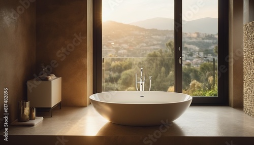 Serene Bathroom Oasis with Stunning View © Eliane