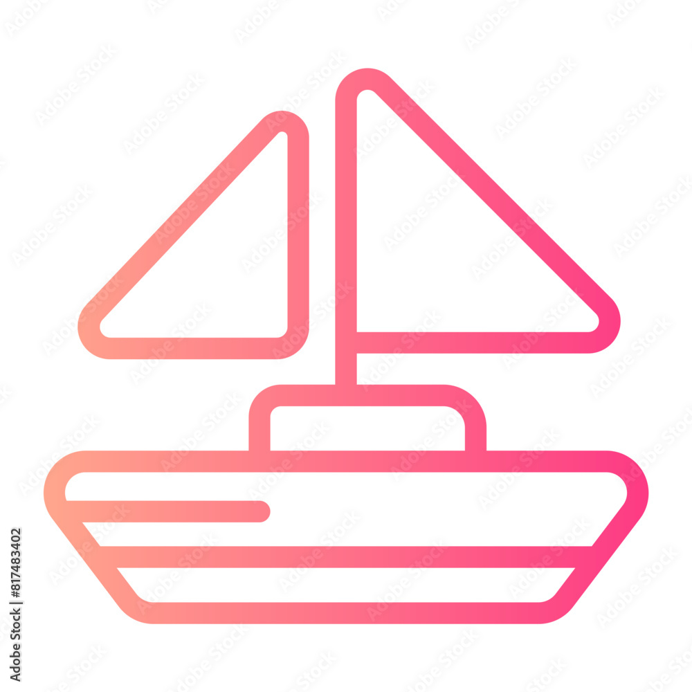sailboat gradient icon sailboat gradient icon