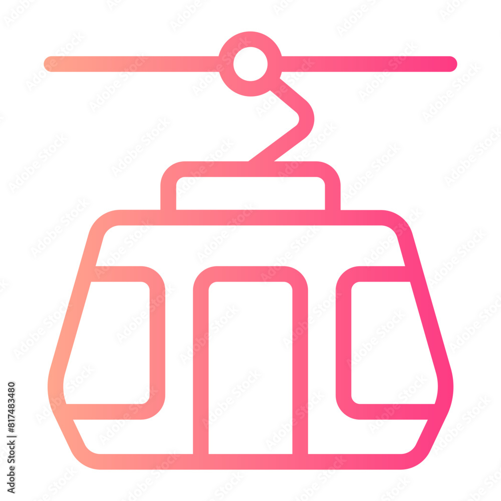 cable car gradient icon cable car gradient icon