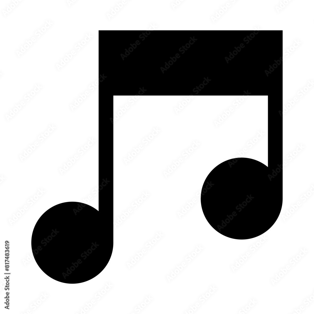 Music note or eight note flat icon for apps and websites Music note or eight note flat icon for apps and websites