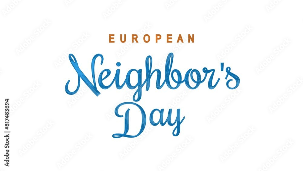 European Neighbor's Day Text Animation. Great for European Neighbor's Day Celebrations, for banner, social media feed wallpaper stories. European Neighbor's Day Text Animation. Great for European Neighbor's Day Celebrations, for banner, social media feed wallpaper stories.