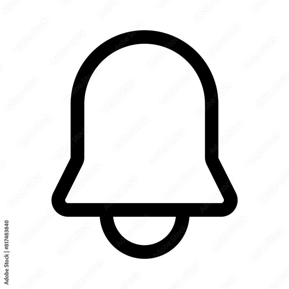 Simple bell notification flat icon design vector Simple bell notification flat icon design vector