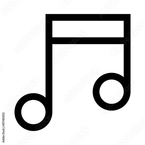 Music note or eight note flat icon for apps and websites