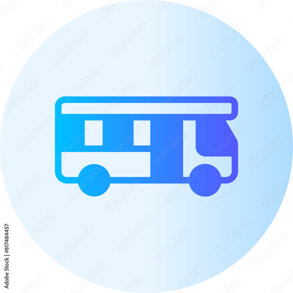 school bus gradient icon