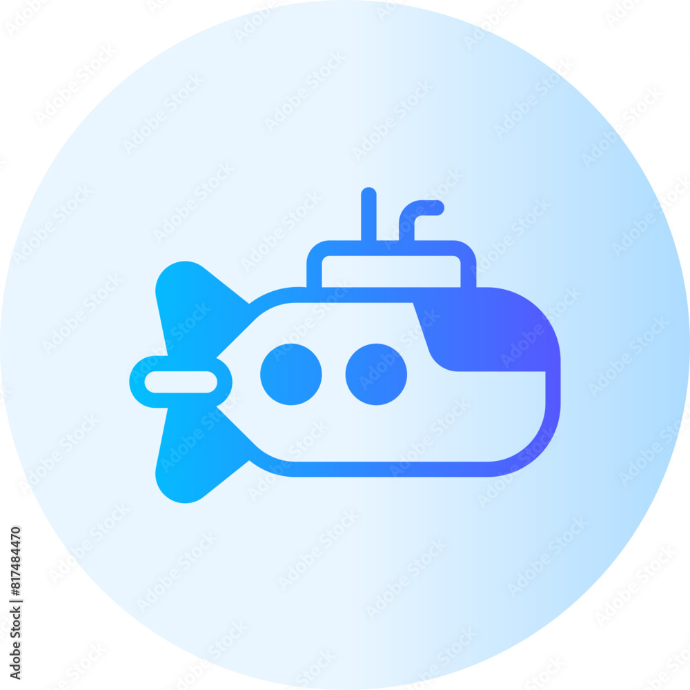 submarine gradient icon submarine gradient icon