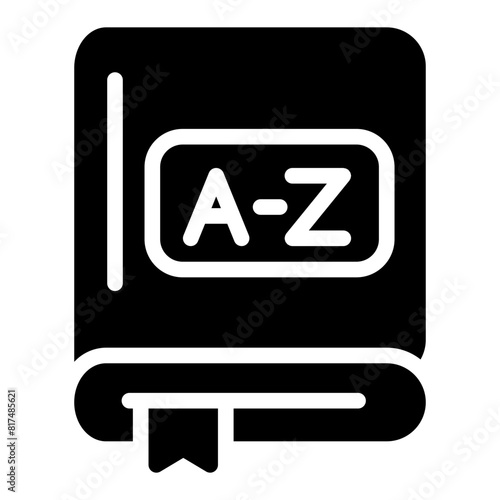 Dictionary Icon in Glyph Style