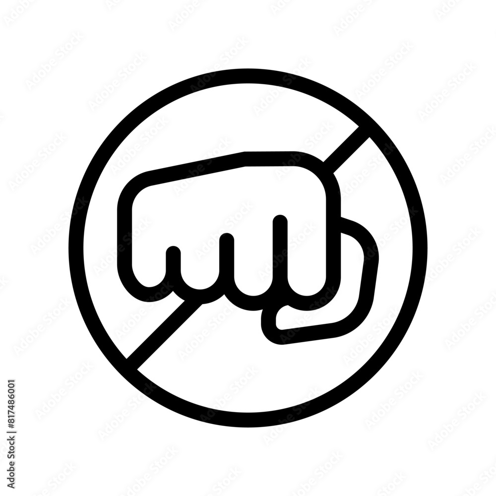 no violence line icon illustration vector graphic no violence line icon illustration vector graphic
