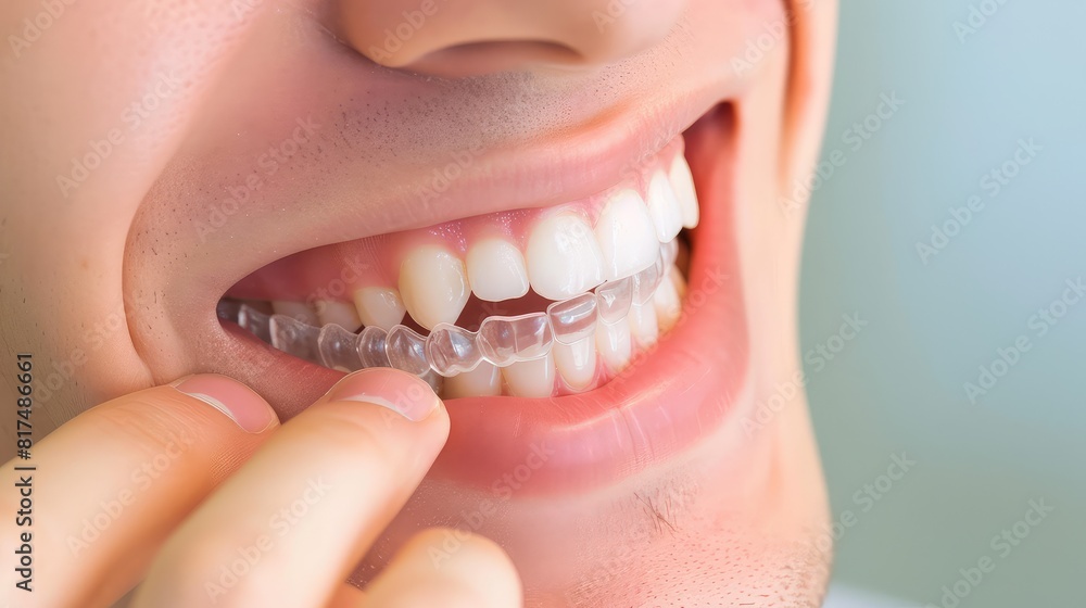 Fototapeta premium Aligning his way towards a confident, radiant smile.