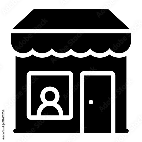 store front glyph icon