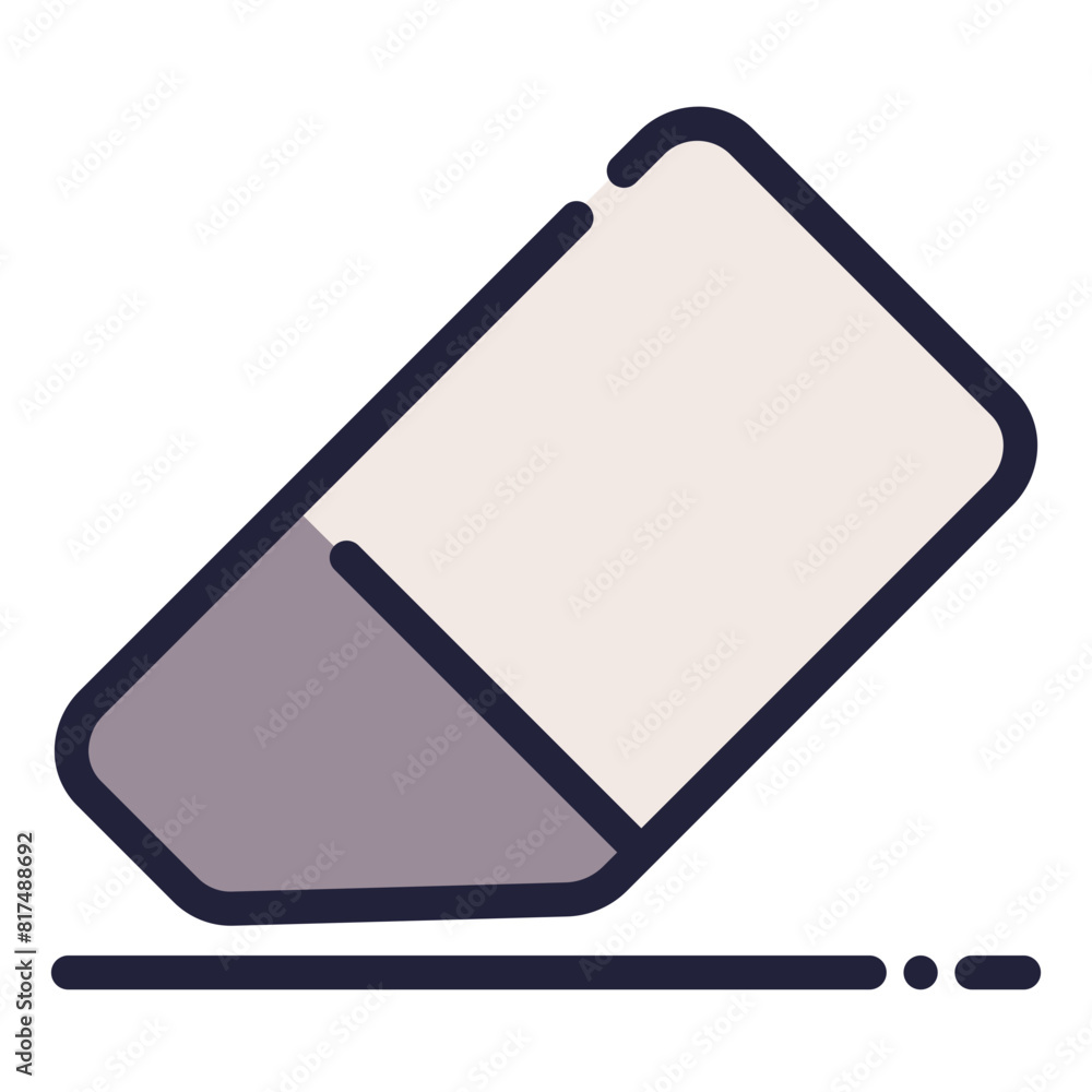 Eraser Icon in Filled Line Style Eraser Icon in Filled Line Style