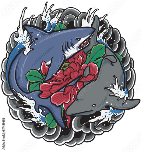 There's a war being waged beneath the waves: sharks versus dolphins.