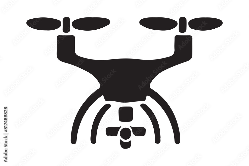 Drone silhouette vector, drone camera icon silhouette vector illustration Drone silhouette vector, drone camera icon silhouette vector illustration