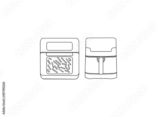 air fryer icon. air fryer line art. good use for symbols, logos, mascots, icons, signs, web, or any design you want.