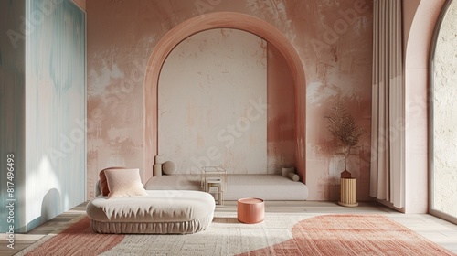 Serene Soft Pink Blush Blue Refuge