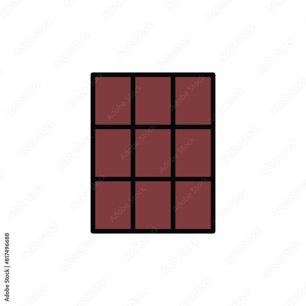 chocolate icon vector template design flat and simple